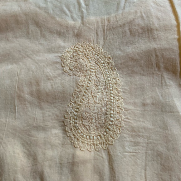 Tunic Kurta Woman’s Top Hand Embroidered 100% Cotton Paisely Print - Picture 8 of 10